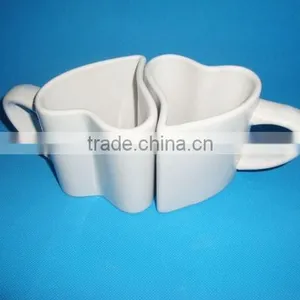 Amazing Heart Shaped Couple Mugs, Porcelain Couple Mug With OEM Design thumbnail-5
