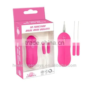 Sex Toys ABS Pink Dual Bullet Vibrator thumbnail-1
