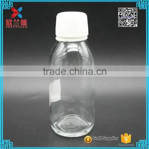 Clear Glass 125ml Childproof Cap Empty Cough Syrup Bottle thumbnail-5