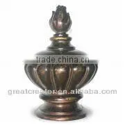 Home Decoration Accessories Bronze Finials for Wood Curtain Rods; Window Drapery Rod Parts Made in China thumbnail-1