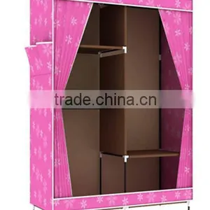 2016 Fashion Portable Colorful Non-woven Fabric Wardrobe thumbnail-1