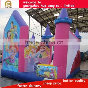 Castle Shape Cartoon Theme Inflatable Bouncer for Kids thumbnail-2