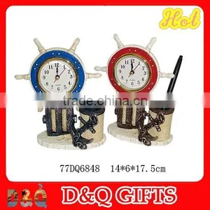 Italy Souvenir Pen Holder With Digital Clock thumbnail-1