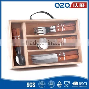 Promotion Modern Western Cuisine Wooden Handle Spoon and Fork Factory thumbnail-4