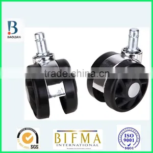 BL Swivel Electroplated 2.5 Inch Nylon Furniture or Medical Caster Wheels With Steel Grip Ring thumbnail-6