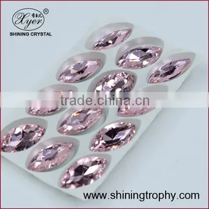 Oval AAA Grade Pink Crystal Jewelry Stone Beads thumbnail-1