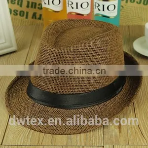 New Arrive Nature Straw Paper New Summer Design Borsalino Trilby Hat thumbnail-1
