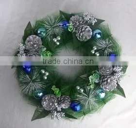 Pine Needle Hot Selling Artificial Decorative Xmas Wreath Christmas Decoration thumbnail-1