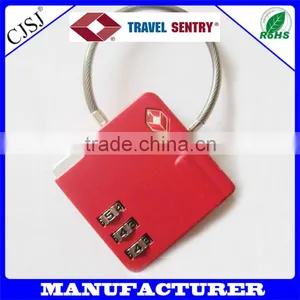TSA529 3 Dial Wholesale Travel Zinc Alloy TSA Luggage Lock thumbnail-1