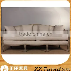 French Style Wooden Three Seat Armchair thumbnail-1