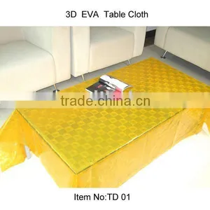 Table Coverings-3D EVA Plastic Table Cover,fitted Table Cloth thumbnail-1