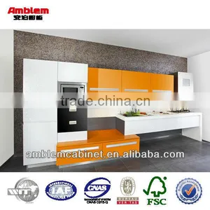 Mixed Style Modern Lacquer Kitchen Cabinet thumbnail-1