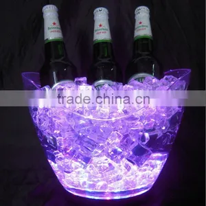 Cutomized Iluminated Plastic Bottle Ice Bucket With Led China Factory thumbnail-1