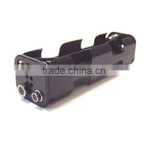 Black Plastic Case Holder for AA Battery thumbnail-1