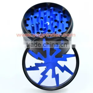 CNC Sharp Teeth Herb Grinder Red Lightning Herb Grinder thumbnail-3