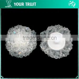 4MM Clear Rhinestone Rhodium Cup 2MM White Pearl Shank Cover Button thumbnail-3