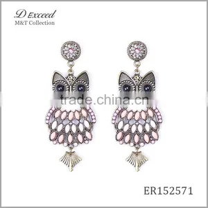 Wholesale Jewelry New Designs Ladies/Women's Vintage Ethnic Bohemian Earrings Owl Gold/Silver Plating Drop Earrings thumbnail-6