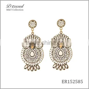Wholesale Jewelry New Designs Ladies/Women's Ethnic Resin Beaded Earrings Owl Gold/Silver Plating Drop Earrings thumbnail-2