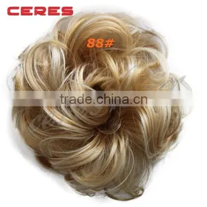 Synthetic Clip on Messy Hair Bun Extension Chignon Hair Piece Wig Quality Choice thumbnail-6