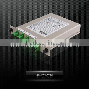 1x4, 1 8 Fiber Optic Splitter Single-mode 19 Inches Rack Pluggable Fused Fiber Optic Splitter thumbnail-1