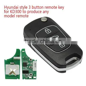 New Arrival Hyundai Style 3 Button Remote Key B04 for KD300 and KD900 to Produce Any Model Remote thumbnail-1