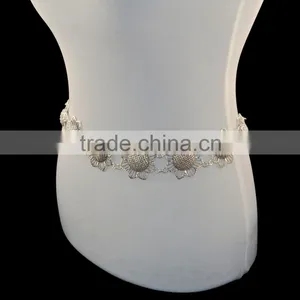 Hot Fashion Charm Popular Bohemia Silver Plated Square Shape Belly Necklace thumbnail-3