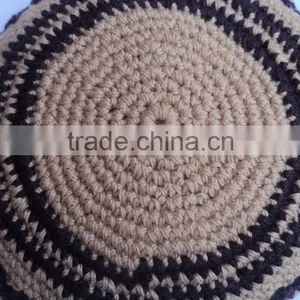 Jewish Crochet Kippah,Knit Kippot Wholesale / Jewish Kippah Hand Knitted Yarmulka Yamaka Kippot Judaica Kipa Gif, Kippah Kids thumbnail-4