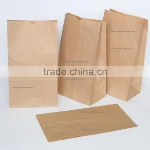 Promotional Kraft Paper Bag Without Handle, Take Away Fast Food Paper Bag, Cheap and High Quality Kraft Paper Bag for Packing thumbnail-1
