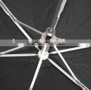 Aluminium Cheap Advertising 3 Folding Black Promotion Umbrella thumbnail-6