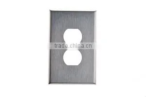 1 GANG Duplex Receptacle Wall Plate Stainless Steel thumbnail-1