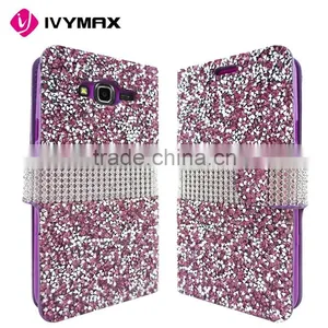 2016 Fashion Colorful Diamond Cell Phone Case for Samsung J7 PU Flip Cover thumbnail-2