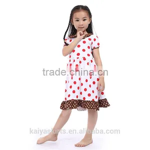2016 Red Dot Cotton Frock Design for Baby Girl thumbnail-1