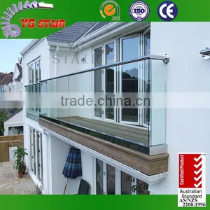 Grooved Balcony Glass Handrail thumbnail-1