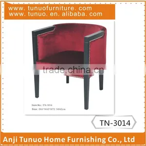 Armchair With Wooden Frame and Nailhead Velvet Fabric,TN-3014 thumbnail-1