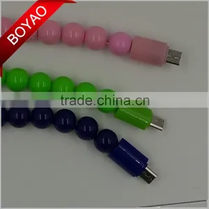 2016 Popular Buddha Bead Usb Charging Cable, Wearable Bracelet Usb Charging Cable, Micro Usb Charging Cable thumbnail-2