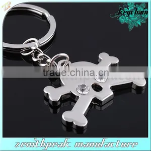 Promotional Metal Skull and Crossbones Keychain/crossbones Keyring With Skull/skull and Crossbones Keyholder thumbnail-1