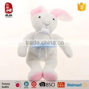 Wholesale Custom Baby Toys Lovely Animal Rabbit Pacifier Clip OEM thumbnail-1