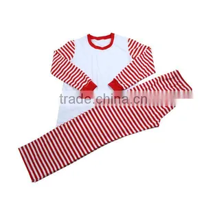 Wholesale 2016 Cotton Christmas Pajamas Kids Pajamas Pajamas Matching Family Dad Mom Adults Red White Strip Pajamas thumbnail-1