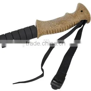 3 Section Aluminum Telescopic Cork Wood Rubber Adjustable Trekking Pole Nordic Wooden Walking Stick thumbnail-2