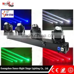Colorful/White Beam 4 Heads Mini LED Moving Head Light Professional Stage Lighting thumbnail-1