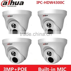 Dahua IPC-HDW4300C Built-in MIC IR HD 1080p IP Camera 3MP IR Security Cctv Dome Camera Support POE HDW4300C thumbnail-1