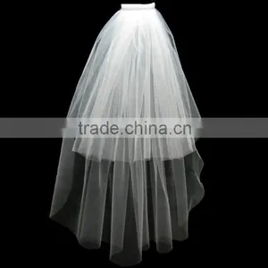 2016 Edged Ivory White Wedding Veil Soft Tulle High Quality Wedding Veils thumbnail-4