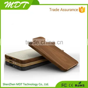 4000mah Slim Wood Power Bank Backup Battery Portable Charger thumbnail-1