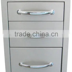 Icegreen Office Use Stainless Steel Storage Cabinet With Flush Triple Access Drawer thumbnail-2