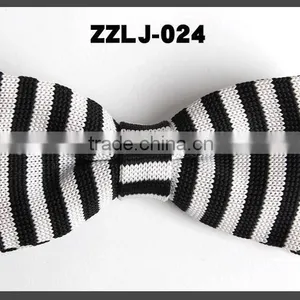 STRIP KNITTED PRE-TIED BOW TIES FOR GENTLEMAN thumbnail-2
