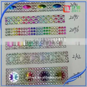 Checp Price New Design 24row Plastic Rhinestone Mesh thumbnail-1