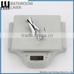 Direct Marketing Factory Zinc Alloy And Wood Chrome Finishing Bathroom Accessories Wall Mounted Double Robe Hook thumbnail-6