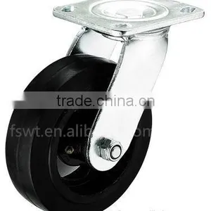 2015 Newest Roller Bearing Double Brake Rubber Industrial Casters thumbnail-3