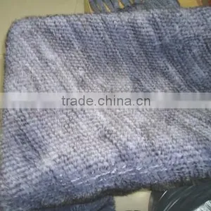 Wholesale Genuine Knitted Mink Fur Blanket From China thumbnail-3