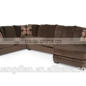 Custom Made Funiture Velvet Fabric Wooden Corner Sectional Sofa thumbnail-1